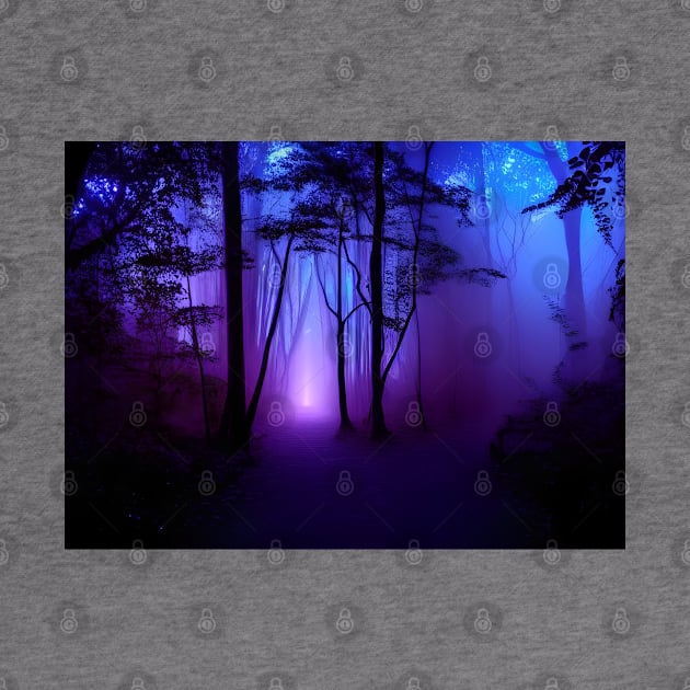 Mystical doorway in a blacklight forest by tdraw